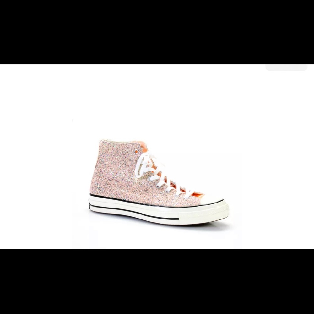 Converse x JW Anderson pink glitter chucks w/dust bag. Mens Sz 10 woman’s Sz 12